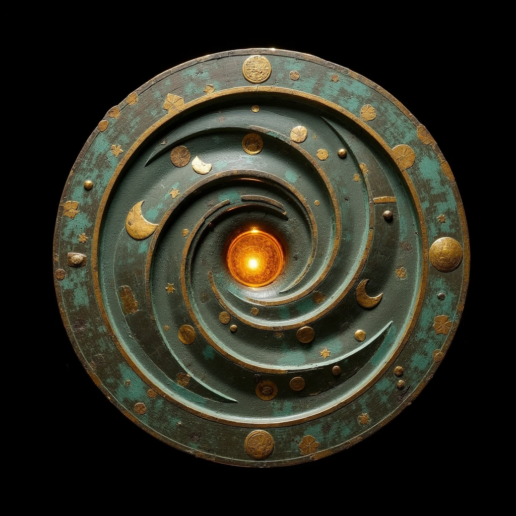 v4 — Nebra-inspired spiral disc